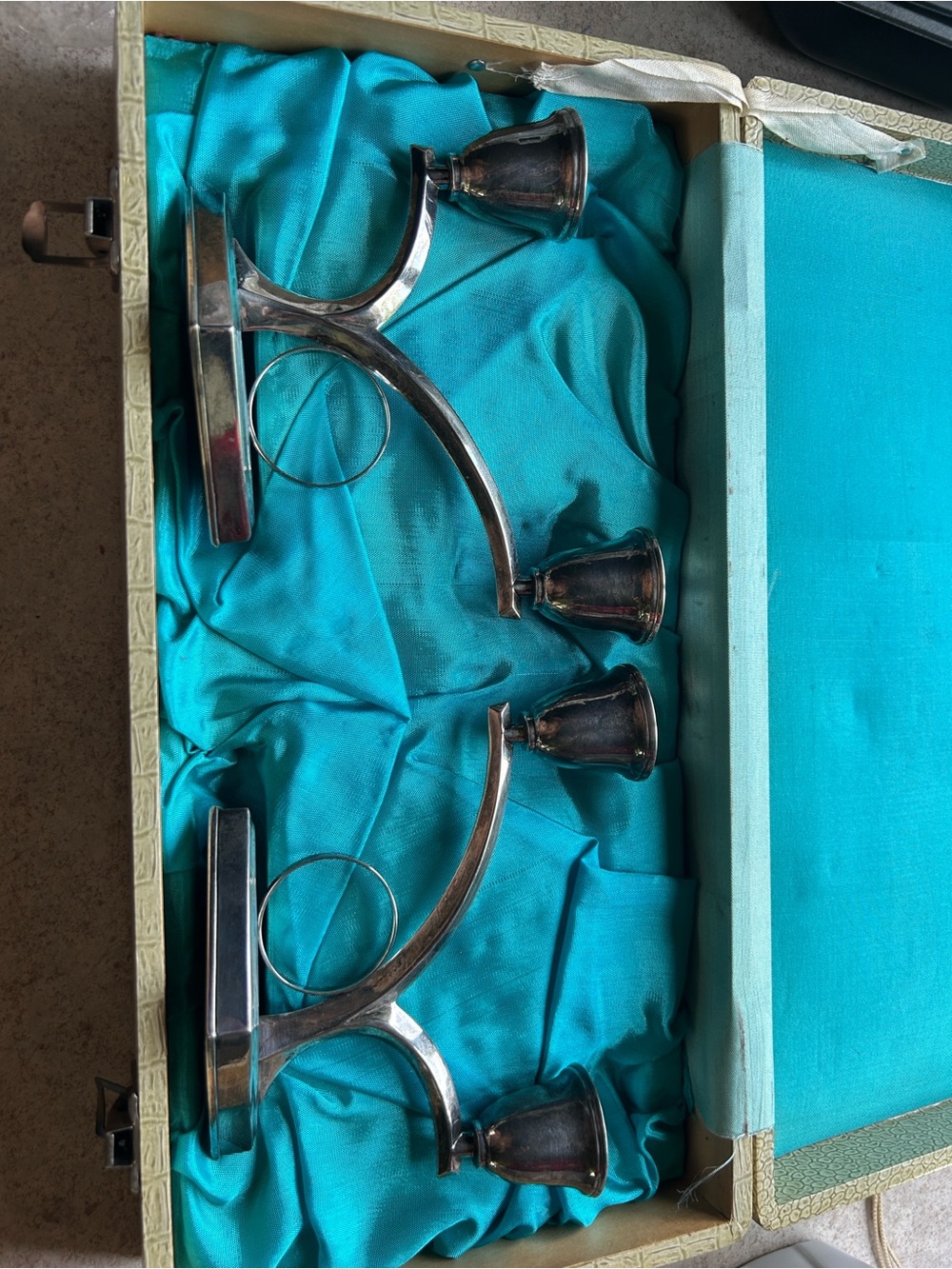 .950 Silver Sterling Candle Holders Not Weighted